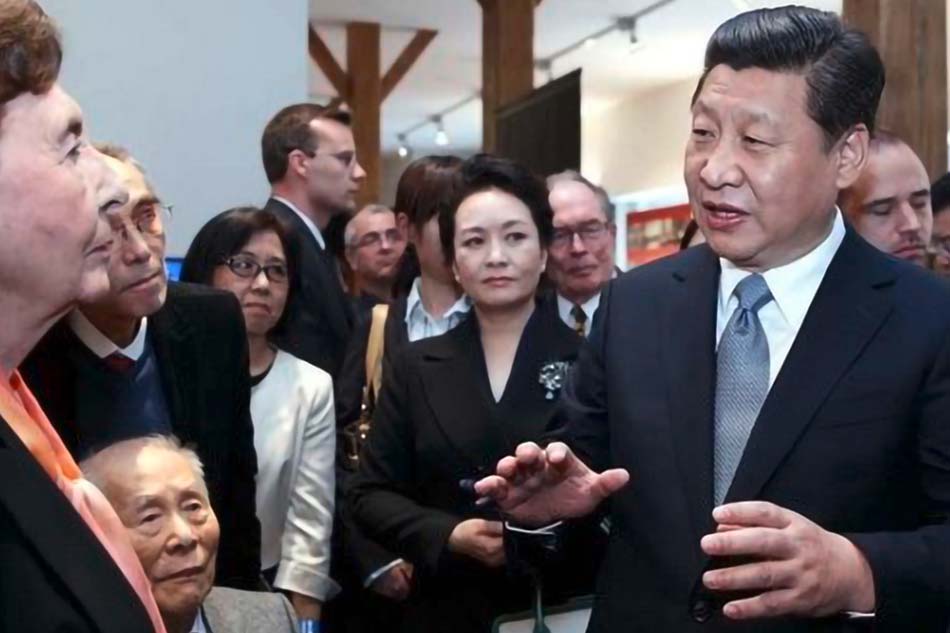 China’s President Mr Xi Jinping on his visit to the Franco-Chinese Institute